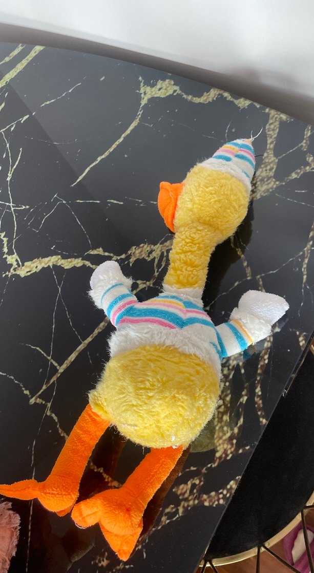 Renkli Çizgili Peluş Ördek Oyuncak - Görsel 3