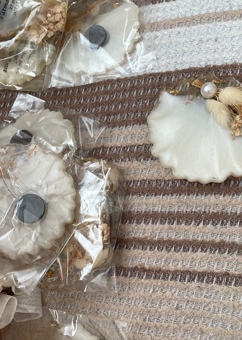 Beyaz Bohem Çiçekli Magnet - Görsel 3