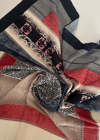 Bohem Çok Renkli Desenli Eşarp - Görsel 3