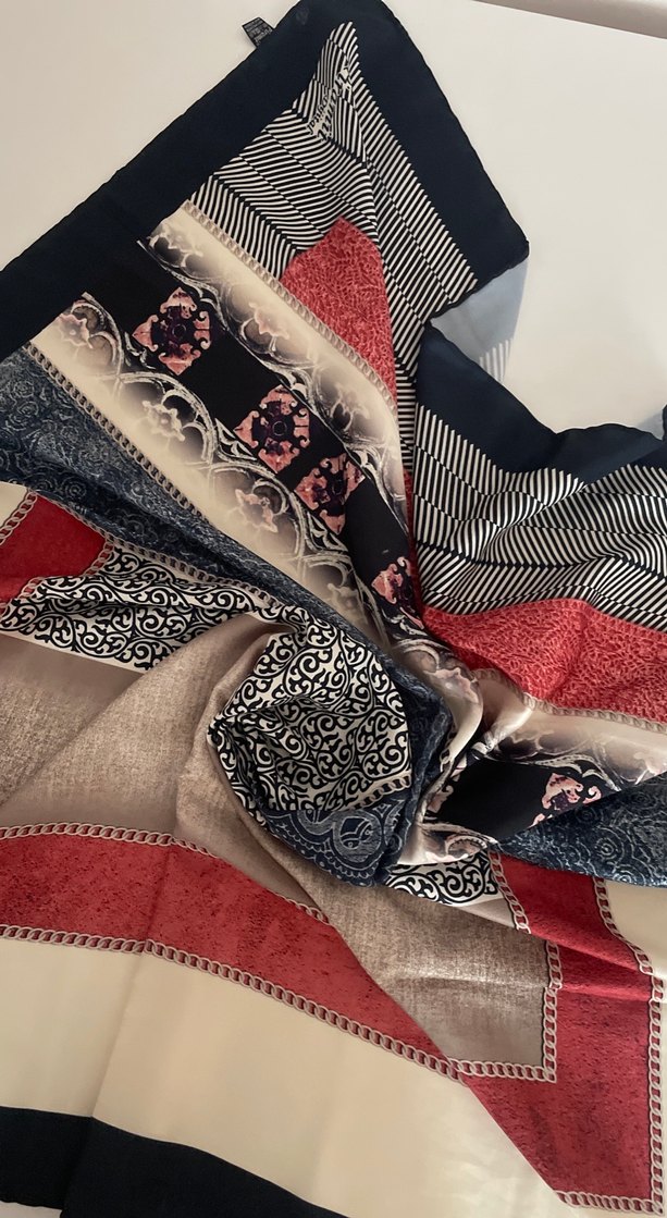 Bohem Çok Renkli Desenli Eşarp - Görsel 3