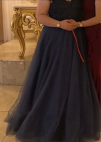 Uzun Lacivert Nişanlık - Görsel 4