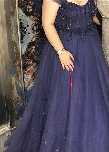 Uzun Lacivert Nişanlık - Görsel 5