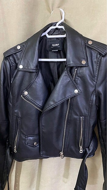 Deri biker ceket