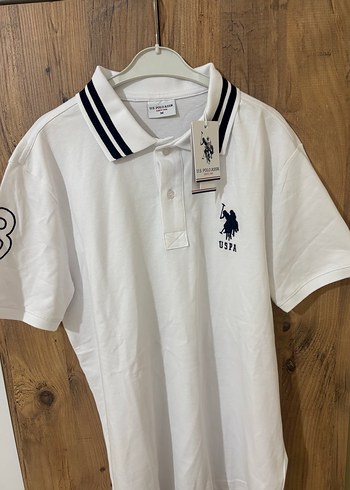 s/m Beden USPA Beyaz Polo Yaka Erkek Tişört