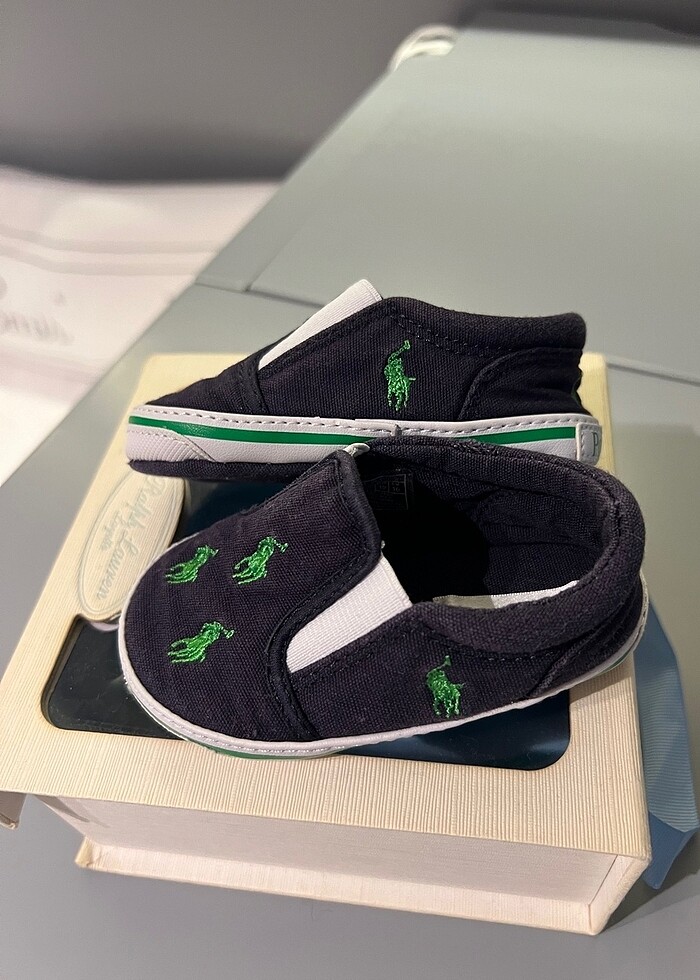 Ralph Lauren Orjinal Bebek Ayakkabı - Görsel 5