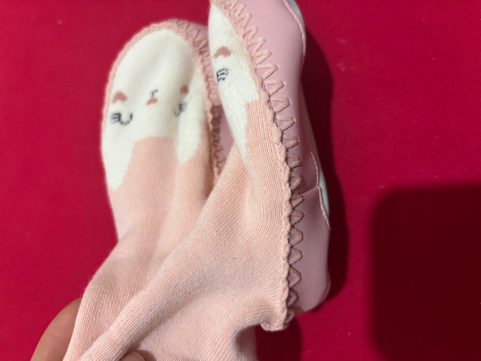 LCW Kız Çocuk Pembe Örgü Sıcak Ev Terliği - Görsel 2