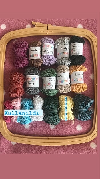 25*28 cm kasnak ve 10 gram ip
