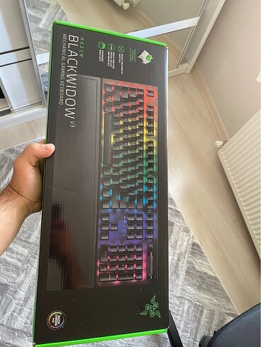 Razer Mekanik Klavye Razer Blackwidow V3 Green Switch