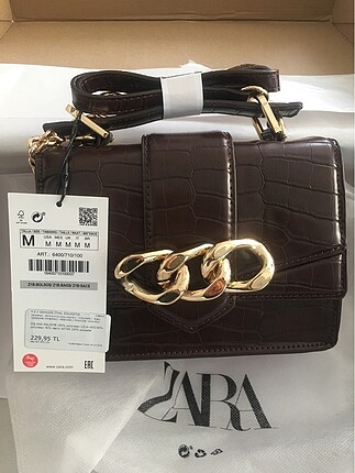 Zara zincir detaylı çapraz çanta