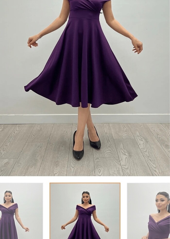 Midi boy elbise - Görsel 3