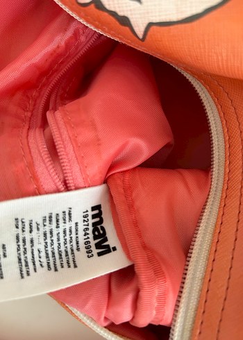 Mavi Pembe Baskılı Deri Kadın Çanta
