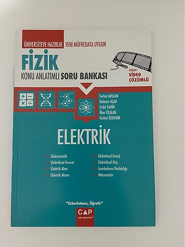  çap yayınları tyt fizik seti