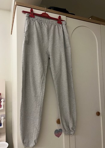 Gri Kadın Rahat Kesim Eşofman Altı gri eşofman - Görsel 4