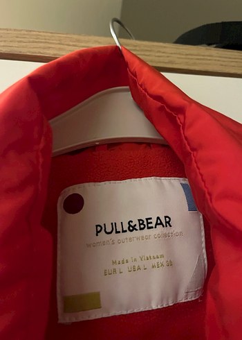 Kırmızı Kadın Kışlık Fermuarlı Mont şişme mont pull&bear mont - Görsel 4