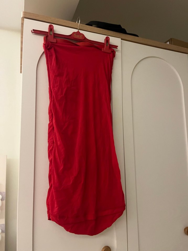 Kırmızı straplez elbise mini elbise gece elbisesi abiye - Görsel 3