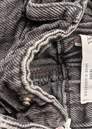 4 Yaş Beden Gri unisex Çocuk Denim Pantolon