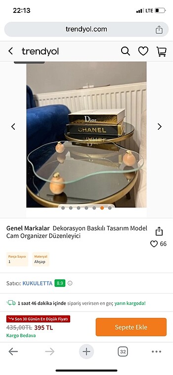Dekoratif cam organize bambu ayaklı
