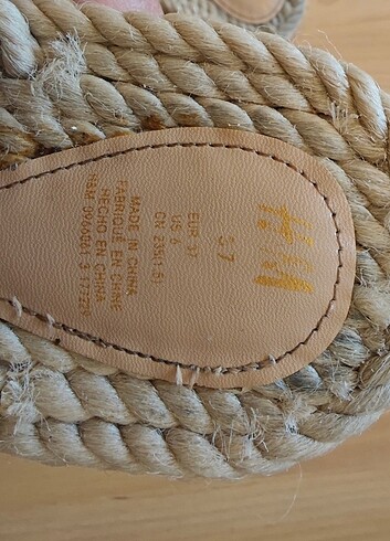 37 Beden camel Renk H&M Hasır örgü terlik