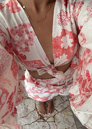 Pembe Batik Desenli alt üst takım - Görsel 5