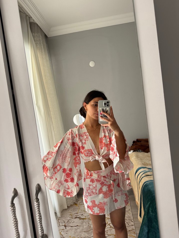 Pembe Batik Desenli alt üst takım - Görsel 2