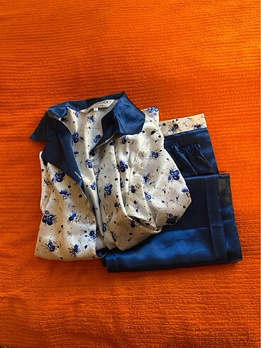 Parlak Polyester Pijama takım iade yoktur