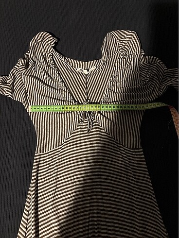 Çizgili ince koton elbise iade yoktur - Görsel 5