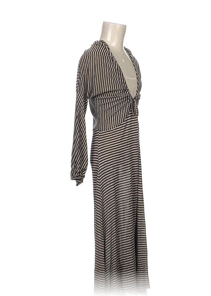 Çizgili ince koton elbise iade yoktur - Görsel 2