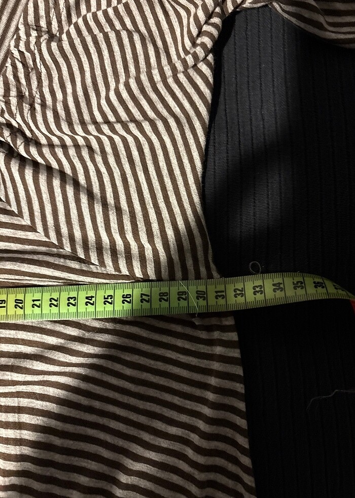 Çizgili ince koton elbise iade yoktur - Görsel 4