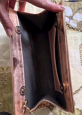 Beden Metalik Kadın Clutch Çanta