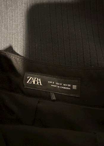 Zara Siyah Pilili Mini Etek - Görsel 5