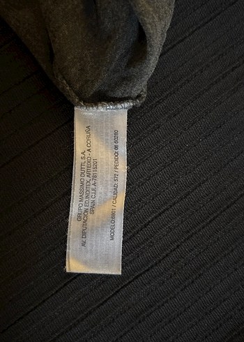 Massimo Dutti Gri V Yaka Kadın Tişört - Görsel 3