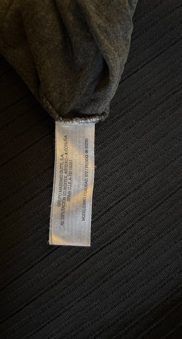 Massimo Dutti Gri V Yaka  Kadın Tişört - Görsel 3