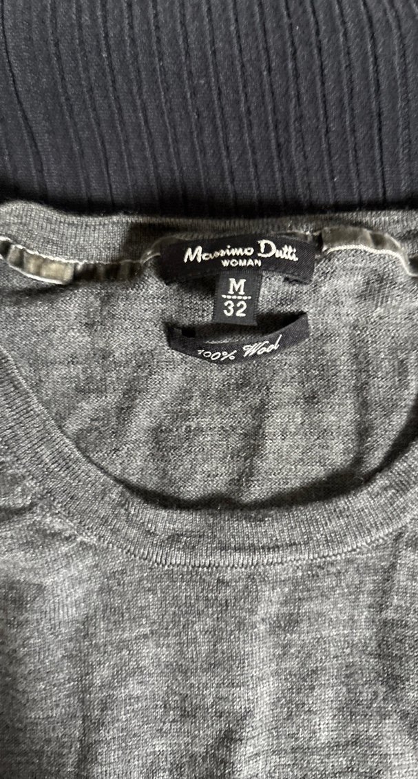 Massimo Dutti Gri Yün Kadın Kazak iade yoktur - Görsel 3