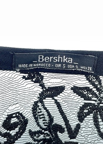 Bershka Dantel Detaylı Siyah Kadın Tulum iade yoktur - Görsel 4