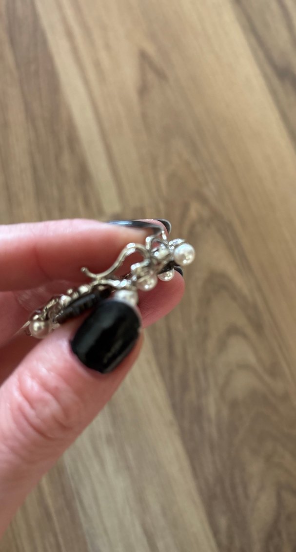 İnci Detaylı Vintage Çiçekli Broş - Görsel 4