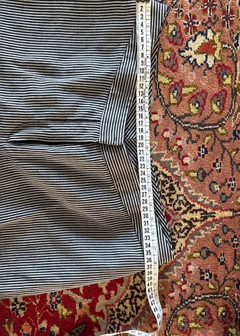 m Beden gri Renk Fabrika Çizgili Kadın Kumaş Pantolon iade yoktur