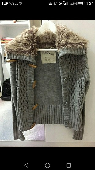 Bershka kürklü hırka