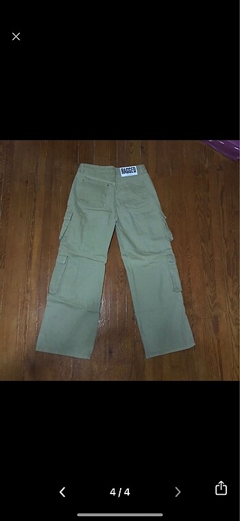 38 Beden camel Renk Ragged kargo pantolon