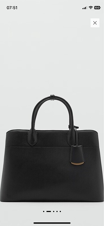 Mango çift sağlı shopper çanta