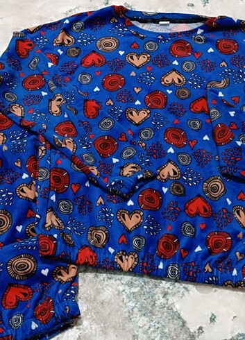CROP KADİFE PİJAMA TAKIMI 