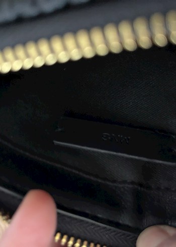 Siyah Deri Yılan Desenli Fermuarlı Çanta - Görsel 2