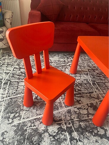 Beden kırmızı Renk Ikea çocuk masa sandalye
