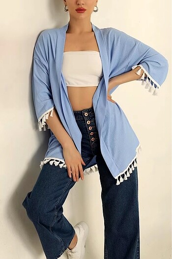 Bebek Mavisi Kimono