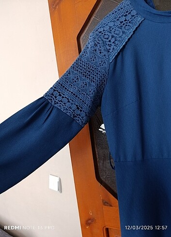 38 Beden mavi Renk Tesettur elbise