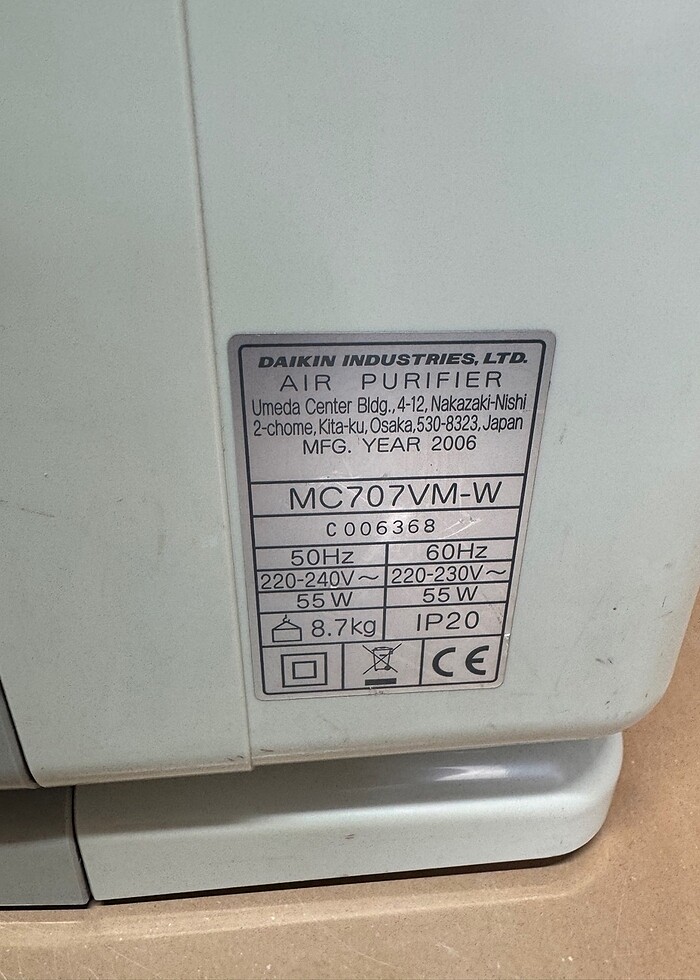 Daikin mc707 hava temizleme cihazı - Görsel 5
