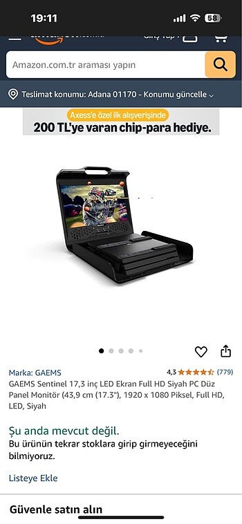 Gaems taşınabilir monitör - Görsel 9