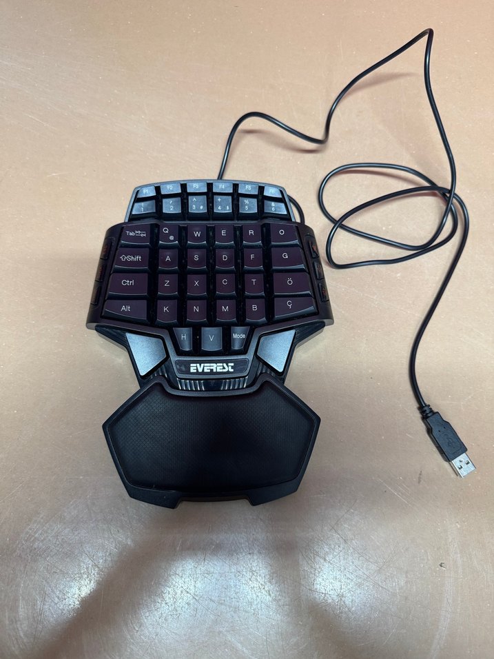 Everest Siyah Tek El Klavyesi - Görsel 2