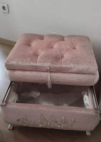 Modern Klasik Pembe Kadife Yastık - Görsel 2