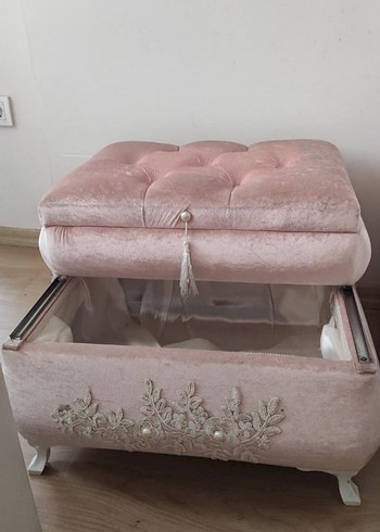 Modern Klasik Pembe Kadife Yastık - Görsel 8