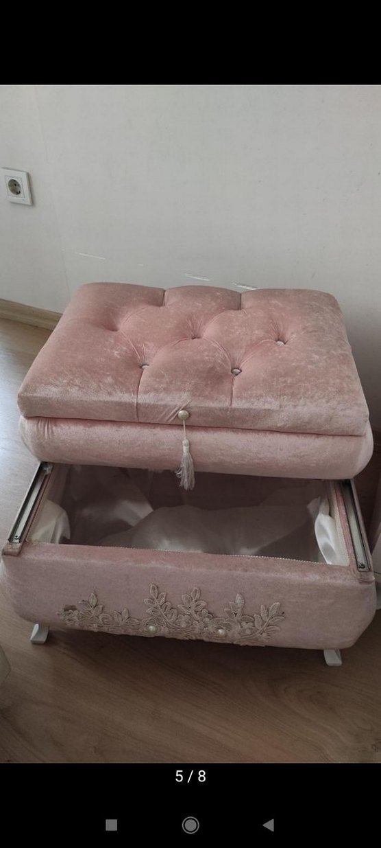 Modern Klasik Pembe Kadife Yastık - Görsel 2